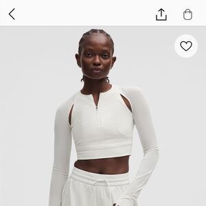 Lululemon mesh cropped long sleeve shirt